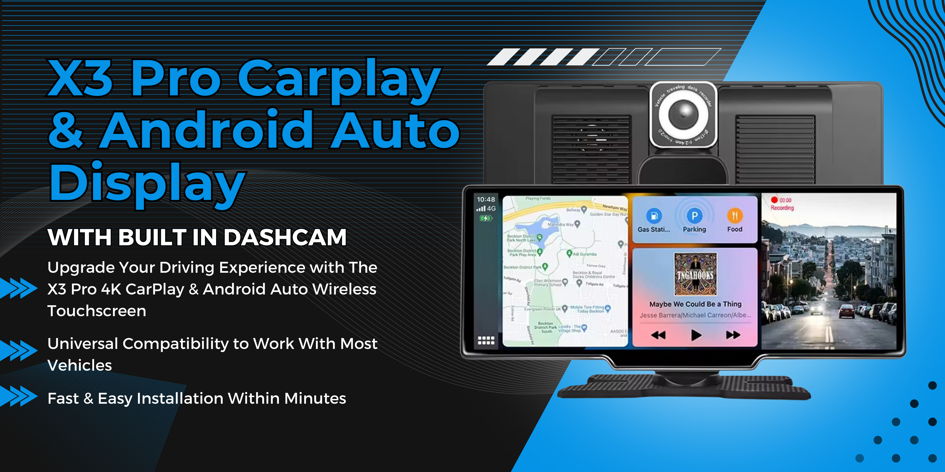 X3 Pro Carplay & Android Auto Touchscreen